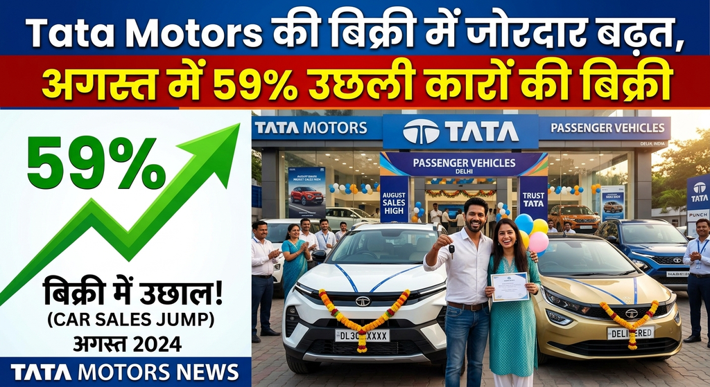 Tata Motors की बिक्री में जोरदार बढ़त, अगस्त में 59% उछली कारों की बिक्री