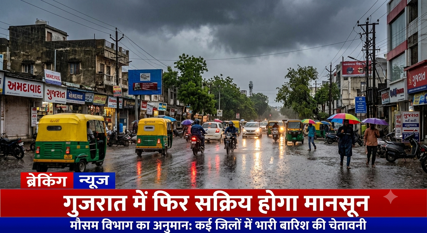 गुजरात में फिर सक्रिय होगा मानसून