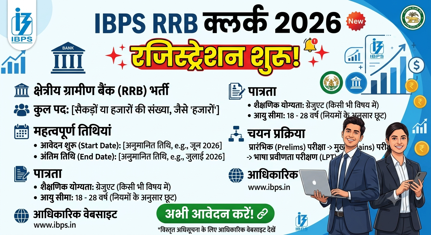 IBPS RRB Clerk 2026 Registration शुरू