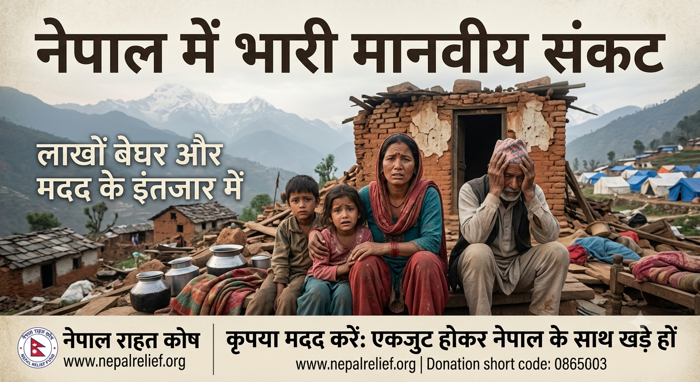 नेपाल में भारी मानवीय संकट