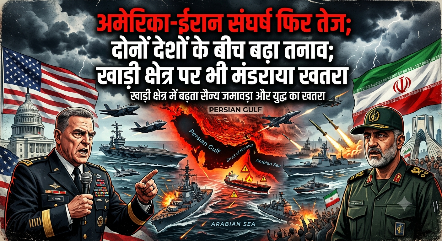 अमेरिका-ईरान संघर्ष फिर तेज, दोनों देशों के बीच बढ़ा तनाव; खाड़ी क्षेत्र पर भी मंडराया खतरा