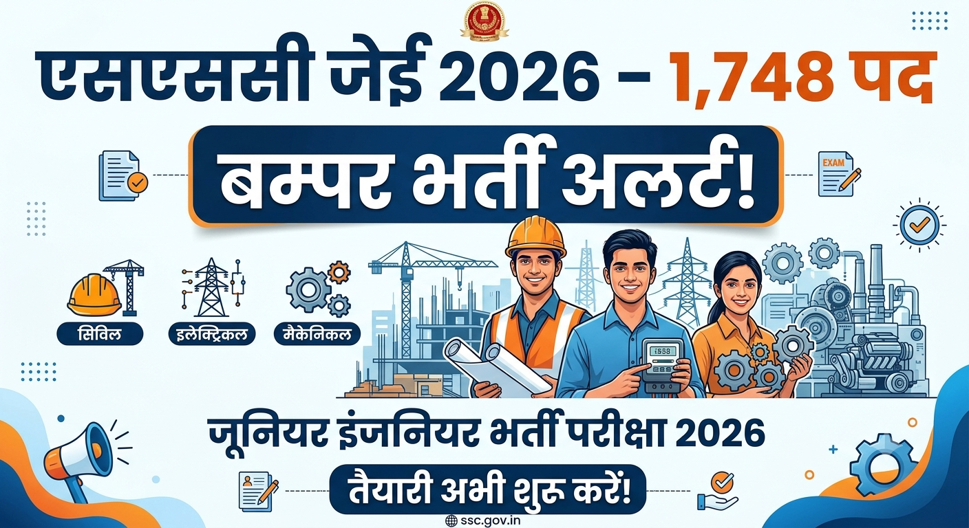 SSC JE 2026: 1,748 पदों पर भर्ती